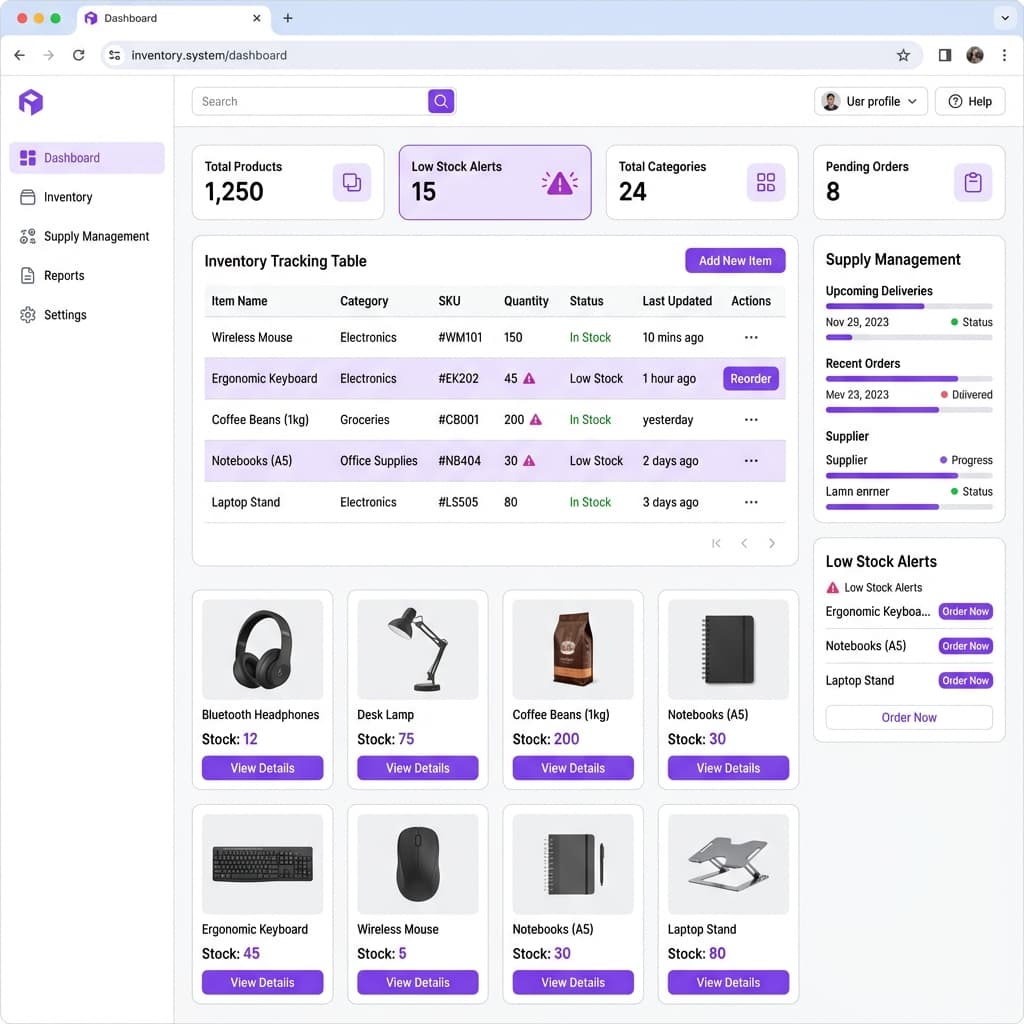 إدارة المخزون ومنافذ الخدمة
